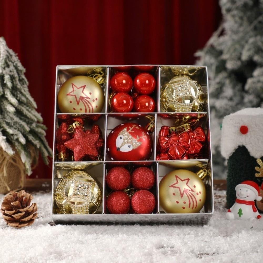 35Pcs/Set Creative Christmas Ball 6CM Xmas Ornament Ball Durable Xmas Baubles  Scene Supplies