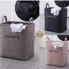 Large Capacity Jute Storage Basket Folding Laundry Basket Portable Jute Cloth Basket Toy Storage