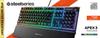 SteelSeries Apex 3 RGB Gaming Keyboard 10 Zone RGB Illumination IP32 Waterproof Premium Magnetic Wrist Rest Quiet Gaming BR – – – (Whisper Switch) –