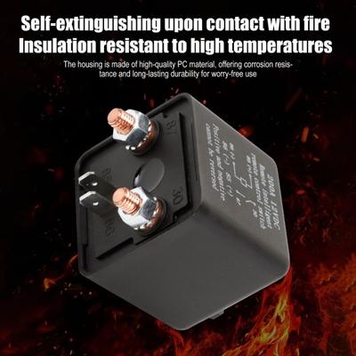 Automotive Relay Wireless Remote Control 200A 12V Battery Disconnect Switch with Waterproof Shell Copper Terminals