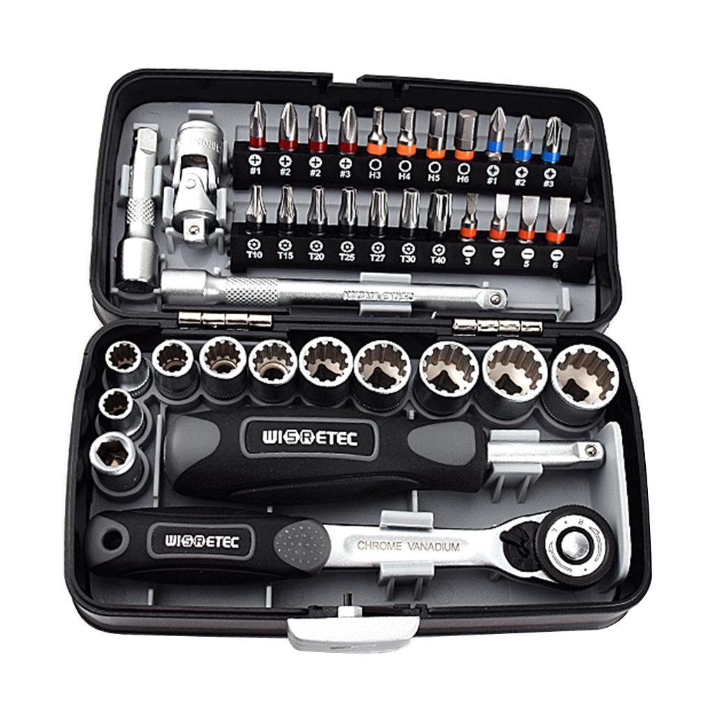 Zerone 1//4 Ratchet Wrench 100mm Mini 1//4 Inch Ratchet Wrench Set Repair Tool For Vehicle Bicycle Socket Wrench Kit Tool
