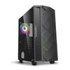 Tecnologias Phoenix - Gabinete para jogos Phoenix Black Diamond Tower - Vidro temperado - Faixa argb - USB 3-0 - Filtros de poeira - Inclui ventoinha argb