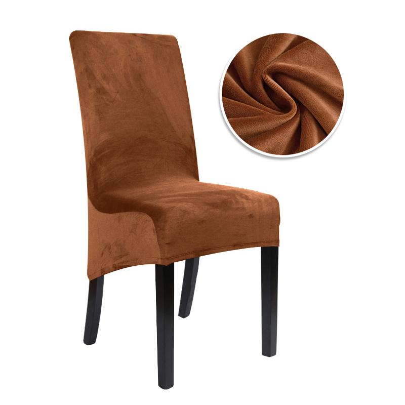 1piece Velvet Fabric Chair Cover Special Large Spandex Cheap Long Back Chair Covers XL Size Seat Cover For Dining Room Home