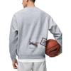 Li Ning Sweatshirt Men's Heather Gray Stone Gray AWDT941-3