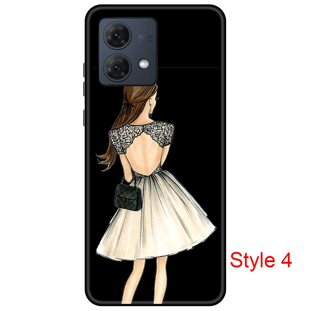 For Motorola Moto G84 Case Pretty Girl TPU Soft Silicone Cover Phone Cases for MotoG84 Protector Bumper Coque