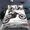 New 3D Print Dirt Bike Beding Set For Bedrom Soft Modern Bedspreads Comefortable Children Kids Soft Duvet Cover Comfortable Quilt Cover And Pilowcase