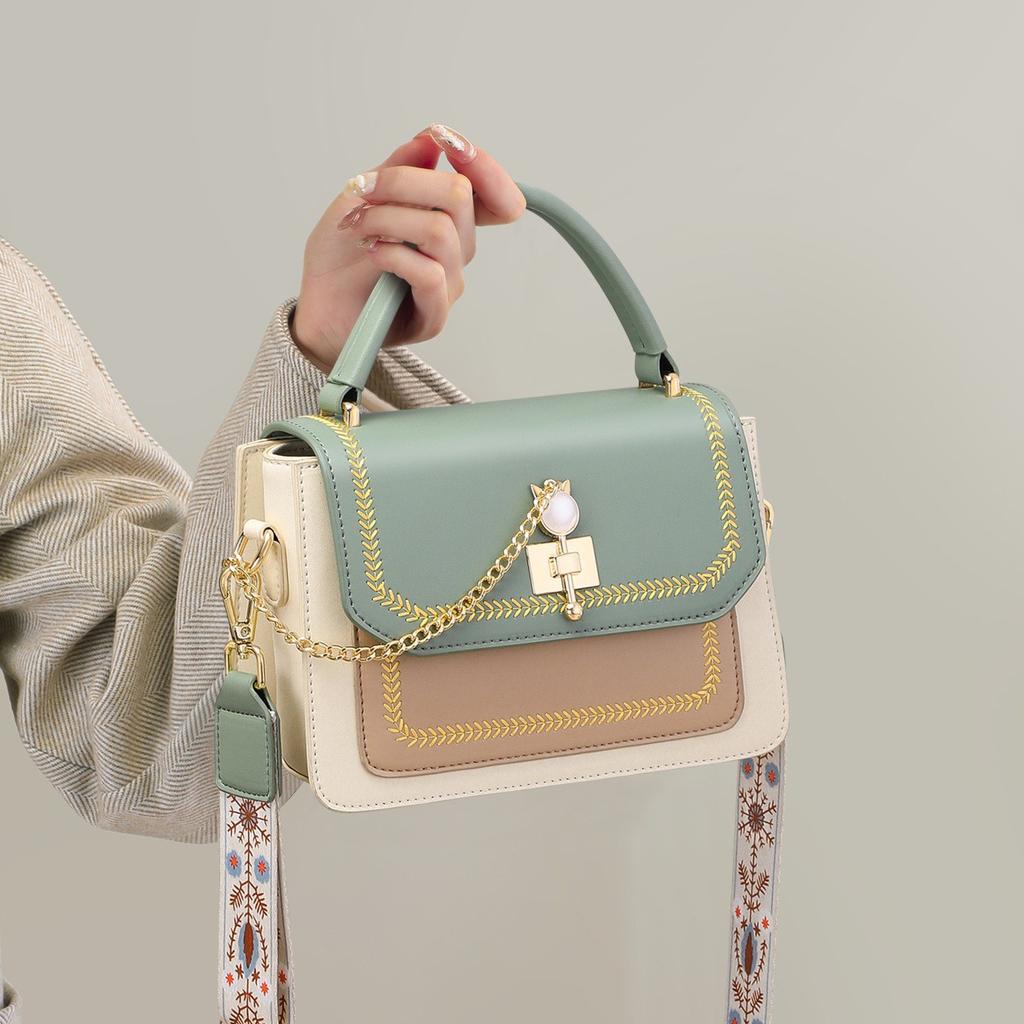 Women's Bag Cowhide Crossbody Bag Fashion Shoulder Bag Light Luxury Small Square Bag Birthday Gift for Girlfriend Wife Bags