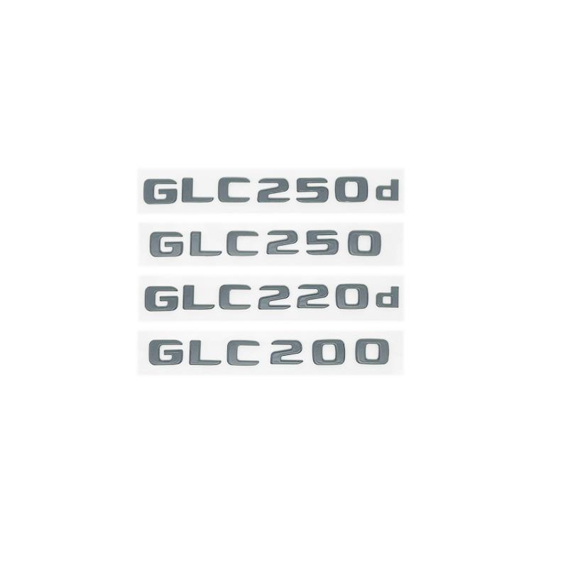 Mcnky6 3D ABS Chrome/Black Letters Emblem for Mercedes GLC X253 - GLC260/GLC300/GLC350/GLC220d/GLC350e 4MATIC Trunk Logo Sticker