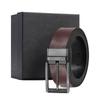 Belt Two-color Smooth Pin Buckle Men's Two-layer Cowhide Genuine Leather Belt Versatile Business Belt