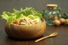 Fujiboeki Acacia Wooden Salad and Soup Bowl 20×20×7.5cm Lightweight Durable Break-Resistant Model 30144