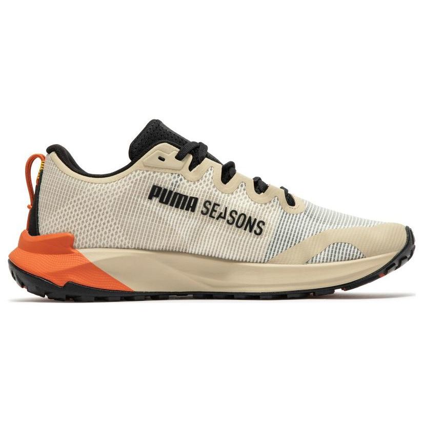 Puma Fast-Trac Nitro Sportstoff Rutschfest Abriebfest Low-Top Lässige Laufschuhe Herren Sneaker Beige Schwarz Orange 377044-09