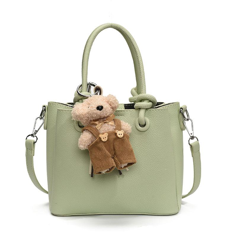 2025 New Simple Solid Color High-end Portable Bucket Bag Spring and Summer New Versatile Casual Commuter Messenger Bag