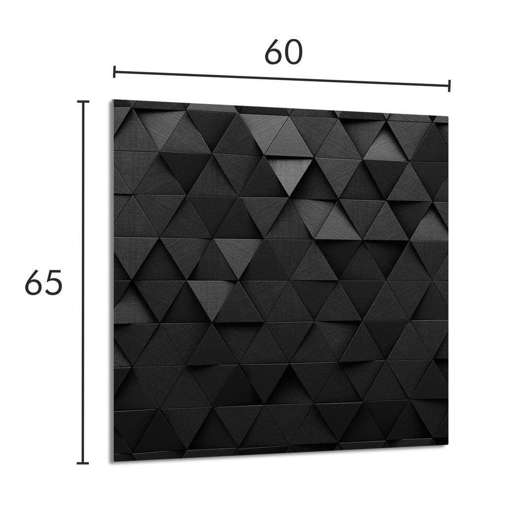 PANEL SZKLANY DO KUCHNI 60x65 Czarna
