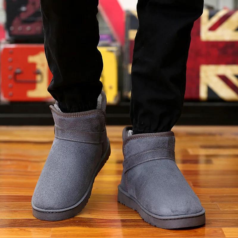 Horký výprodej Levné červené kotníkové boty pro muže ženy Nazouvací Teplé plyšové zimní boty Velká velikost 47 Protiskluzové sněhule Muži Botas Hombre