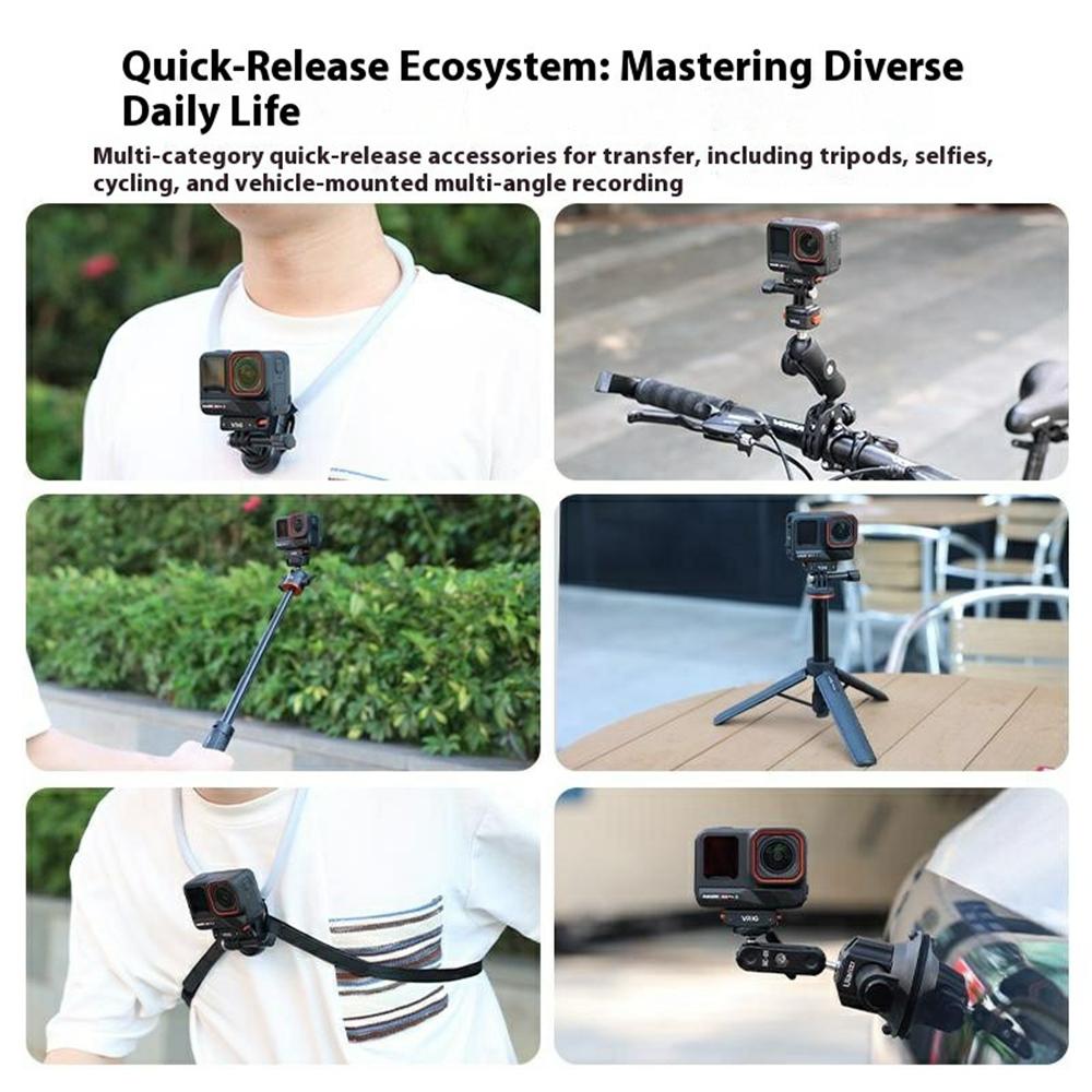 VRIG AC-42 1/4 Inch Base for Insta360 Ace Pro 2/Ace Pro/Ace Enhanced Button Feel Reduced Shake