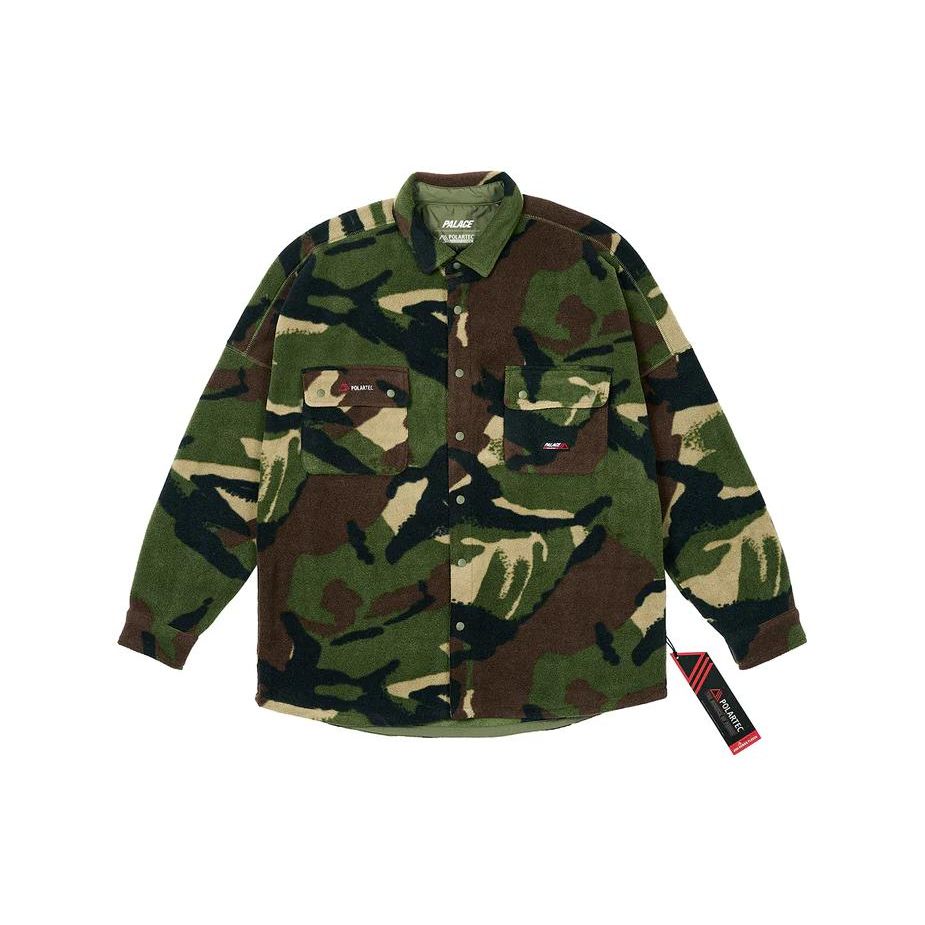 Palace Рубашка Polartec со спущенным плечом Woodland DPM Унисекс Топы Многоцветный P25SHT054 L