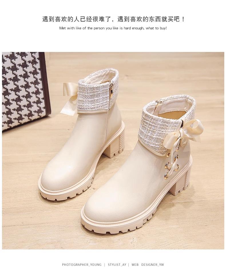 

Xiaoxiangfeng shoes women s 2025 new high heels versatile spring and autumn women s shoes fairy single shoes small leather boots 40 абрикосовый