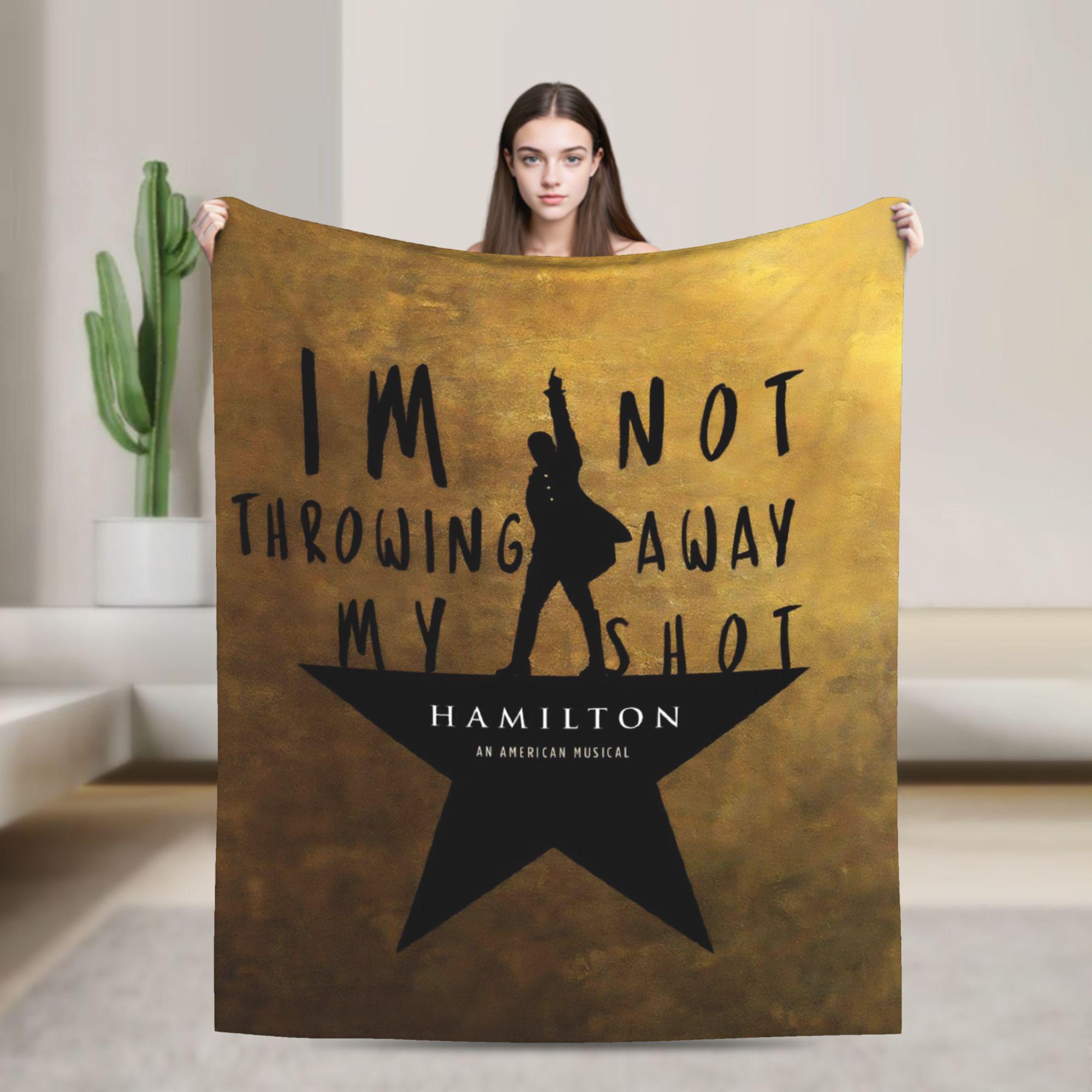 Hamiltons the Musical Theater Blanket Fleece Textile Decor Historical Hip Hop Multifunction Warm Throw Blanket for Outdoor 30x40in