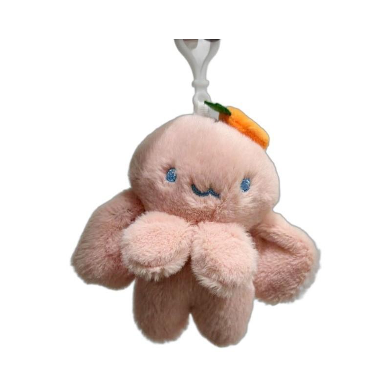 Adorable Plush Octopus White Bunny Keychain Soft Stuffed Animal Backpack Accessory