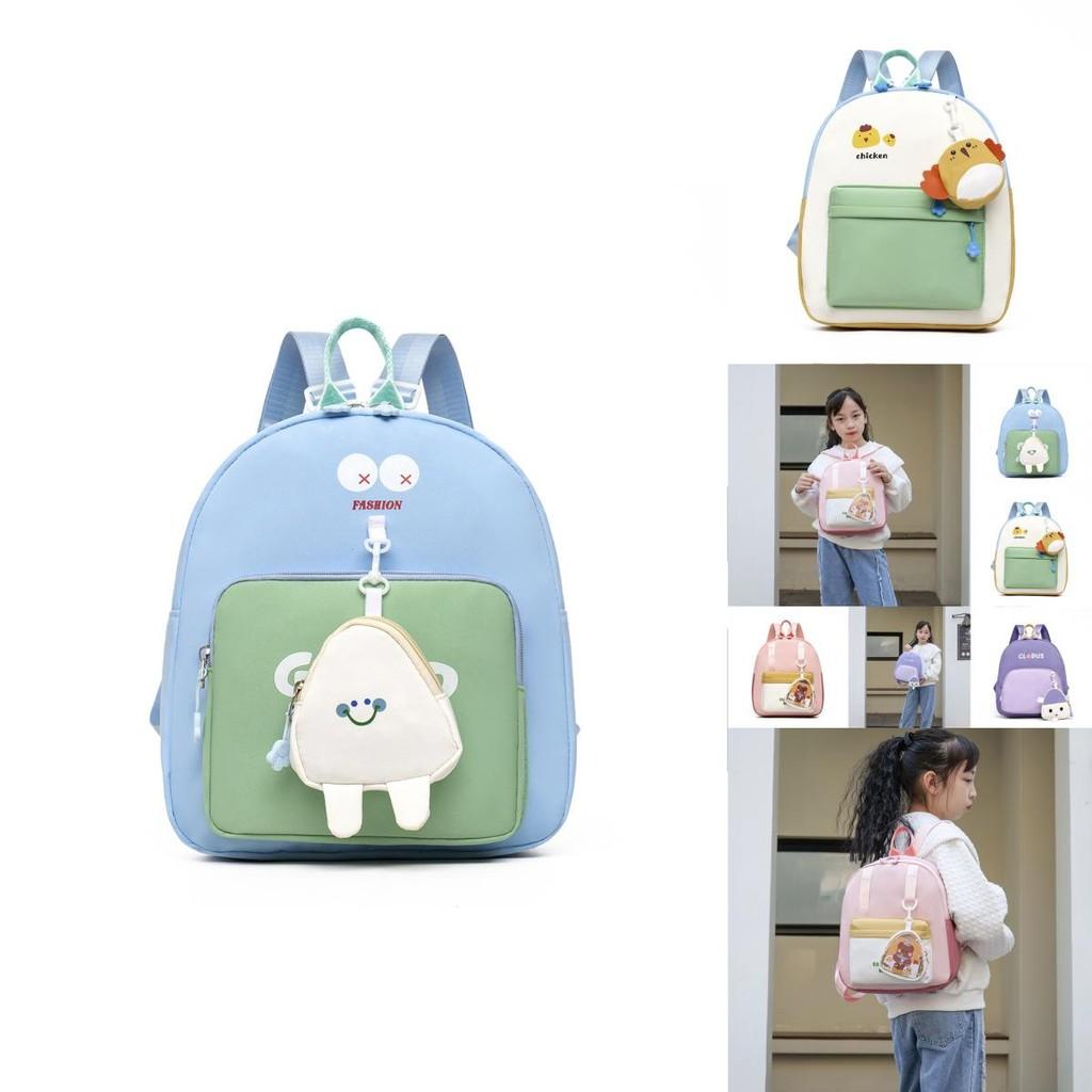 Stylish Unisex Kindergarten Backpack In Pure Color For Kids With Lightweight Comfort