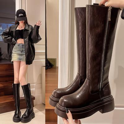 But Knee Thick-soled Boots Women's 2025 Autumn Explosion New Long Tube Retro Style Tall Tube Women Knight Boots Women's Boots