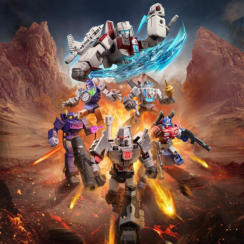 BLOKEES Transformers SHINING VERSION V04 LED Lights IDW MEGATRON OPTIMUS PRIME SG STARSCREAM SHOCKWAVE Action Figure Assembly