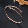 Retro Vintage Punk Style Titanium Steel Stacking Bracelet Set 18K Gold Rose Gold Silver Men's Stainless Steel Open Wire Bangle