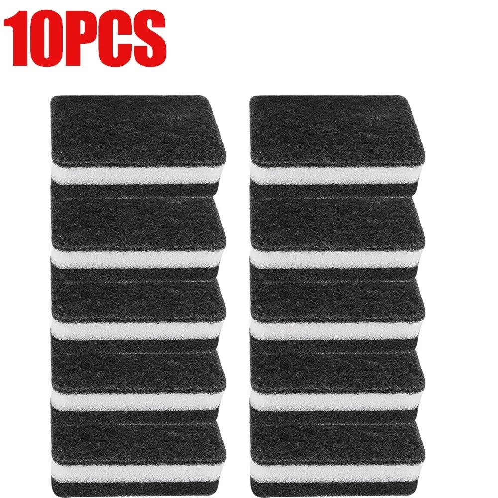 5/50PCS Thickened Sponge Black Clip White Double-sided Household Kitchen Restaurant Cleaning Dishwashing Cloth Rag Pot Brush