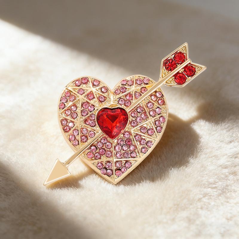 

Shining Arrow And Heart Brooches Accessories For Women Unisex Love Party Casual Clothes Brooch Jewelry Gifts