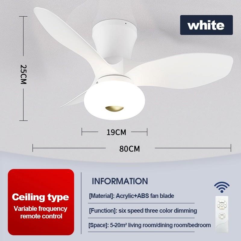 32“ DC Motor Ceiling Fan With Light 6 Speed Adjustable Electric Ceiling Fan Light Frequency Conversion LED Fan Lamp