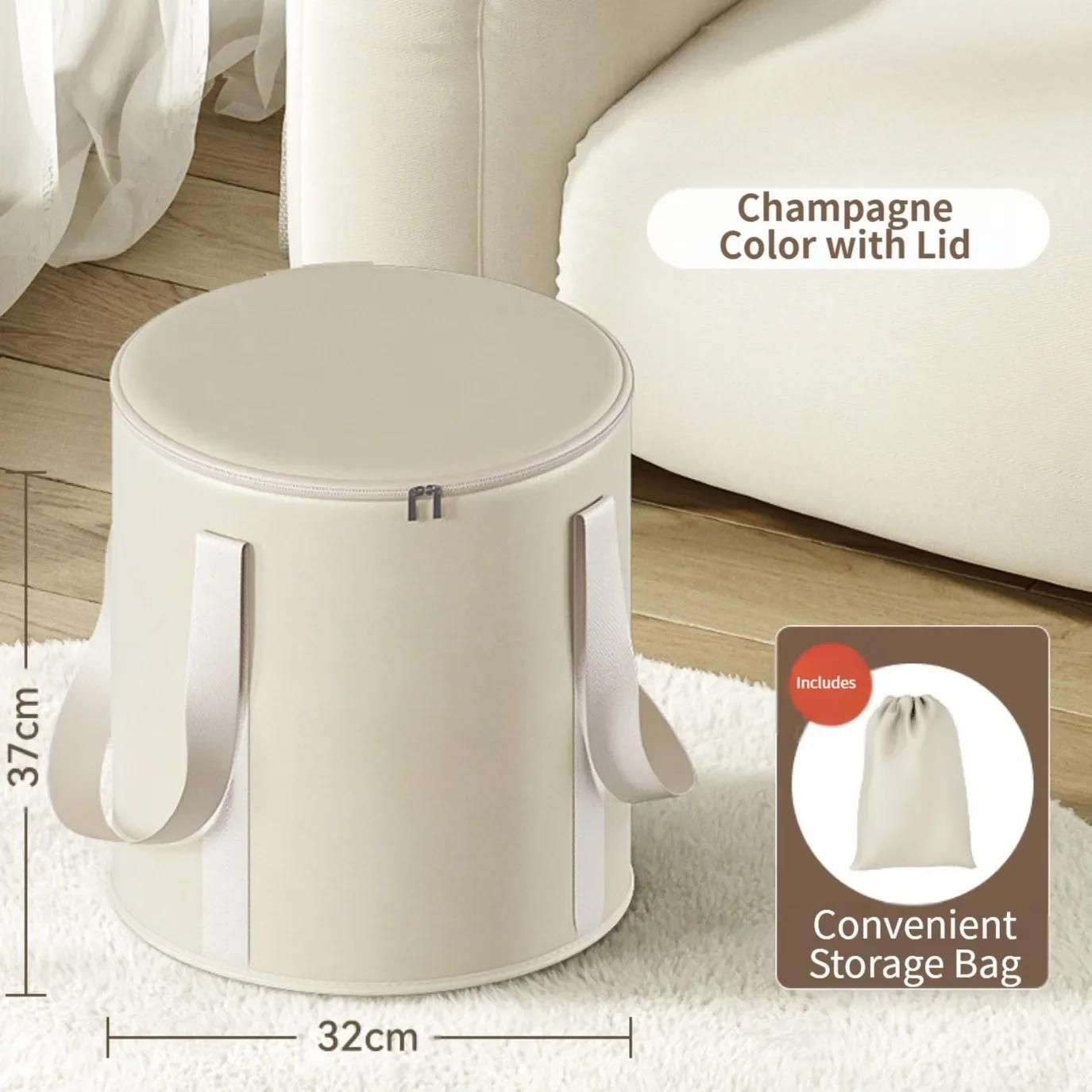 1pc Foot Soaking Tub Leak-Proof Foldable Portable Foot Soaking Bucket With 5 Layer Insulation Deep Knee 37cm Foot Soaking Tub