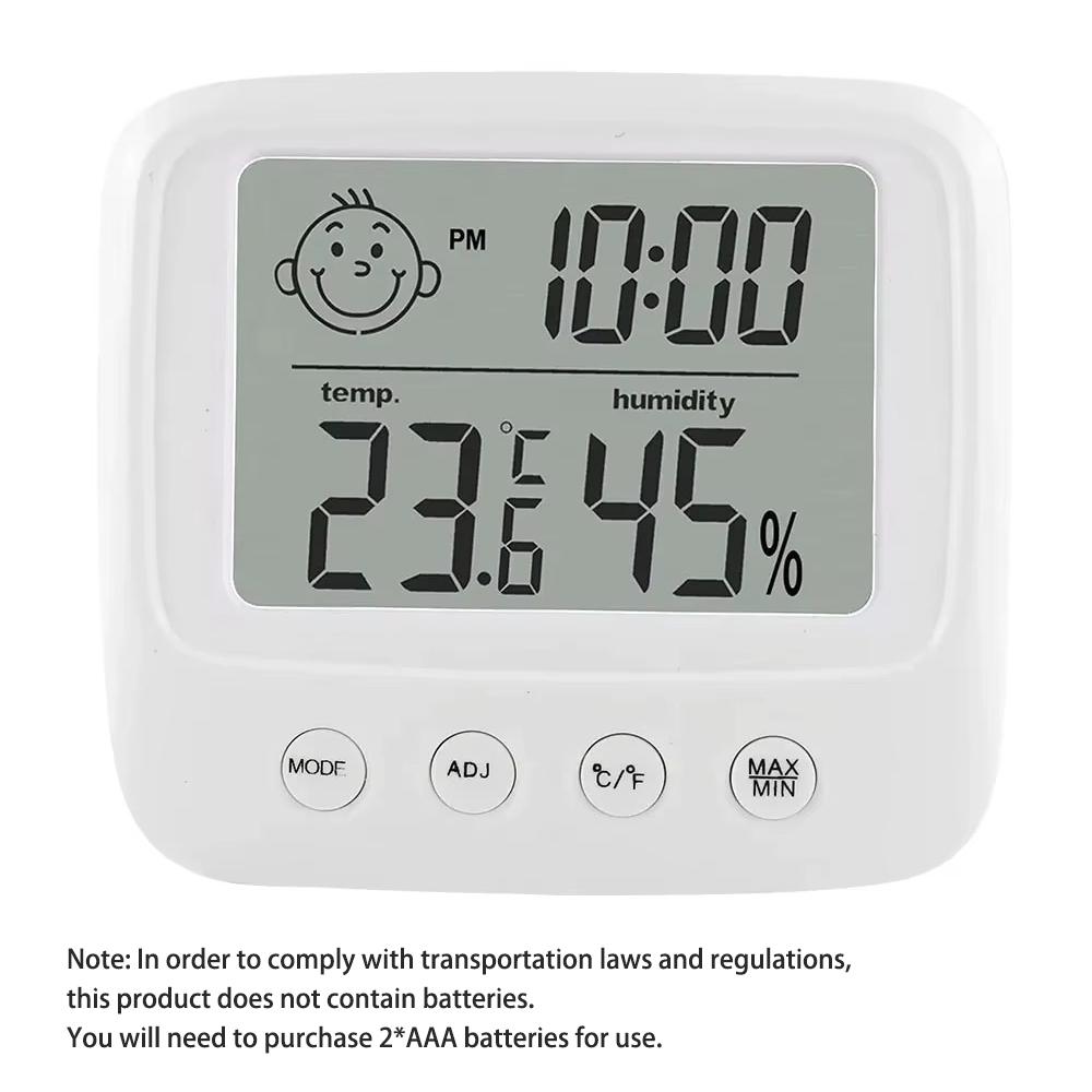 

1Pc Thermometer Hygrometer, LCD Digital Temperature Hygrometer Baby Room Humidity Meter Backlight Home Indoor Electronic Thermom