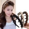 Comfortable Wrapped Hair Hoop Wave Pattern Non-Slip Headband Women's Satin Hairband  Daily Wear
