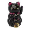 4.5in Solar Powered Smiling Cat Ornament Automatic Hand Waving Fortune Cat Ornament for Car Desktop