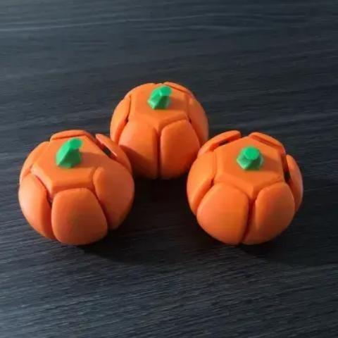 Desktop Decoration Mecha Pumpkin Desktop Ornament 3D Printed Mini Model Assembly Transforming Toy Realistic Fun Gift