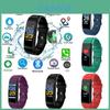 New 115plus Color Screen Smart Bracelet Waterproof Sports Bluetooth Heart Rate Blood Pressure Gift