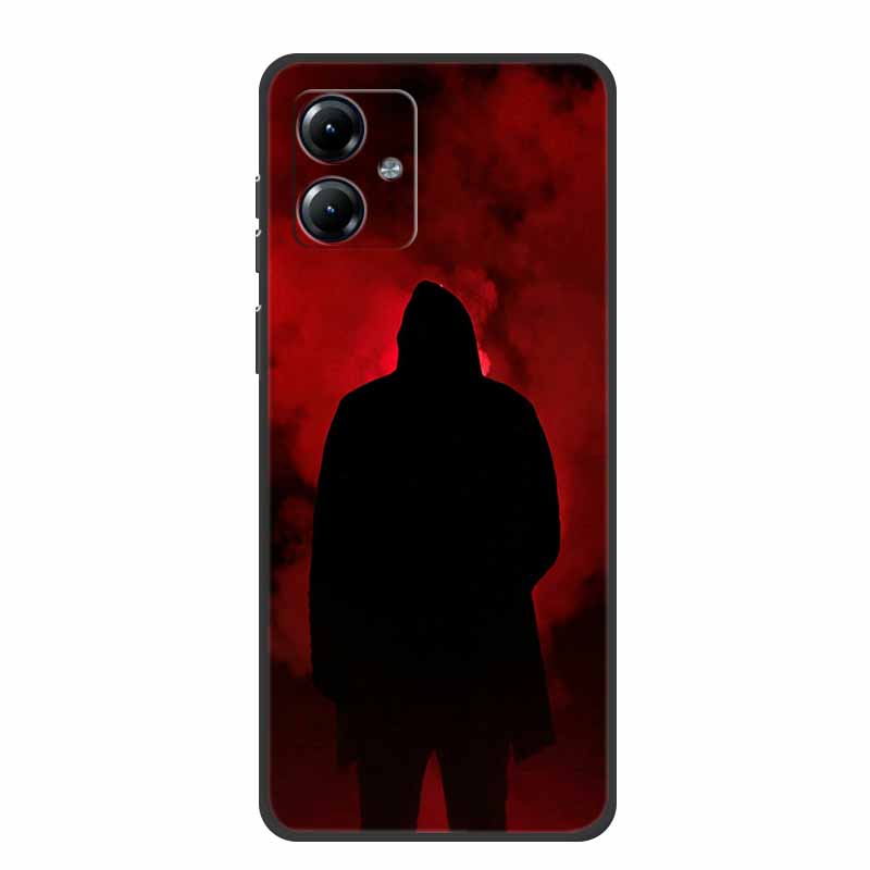 For Motorola Moto G84 5G Case Silicone Soft Wolf Lions Cat Black Bumper Funda Coque for Motorola Moto G54 5G TPU Protective Bag