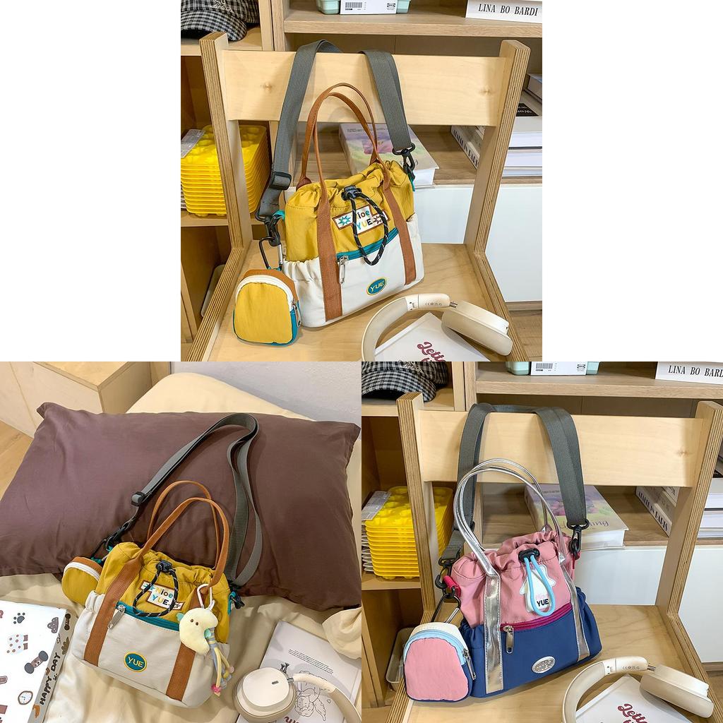 Style New Cute Reversible Color Block Water Bucket Bag For Daily Use