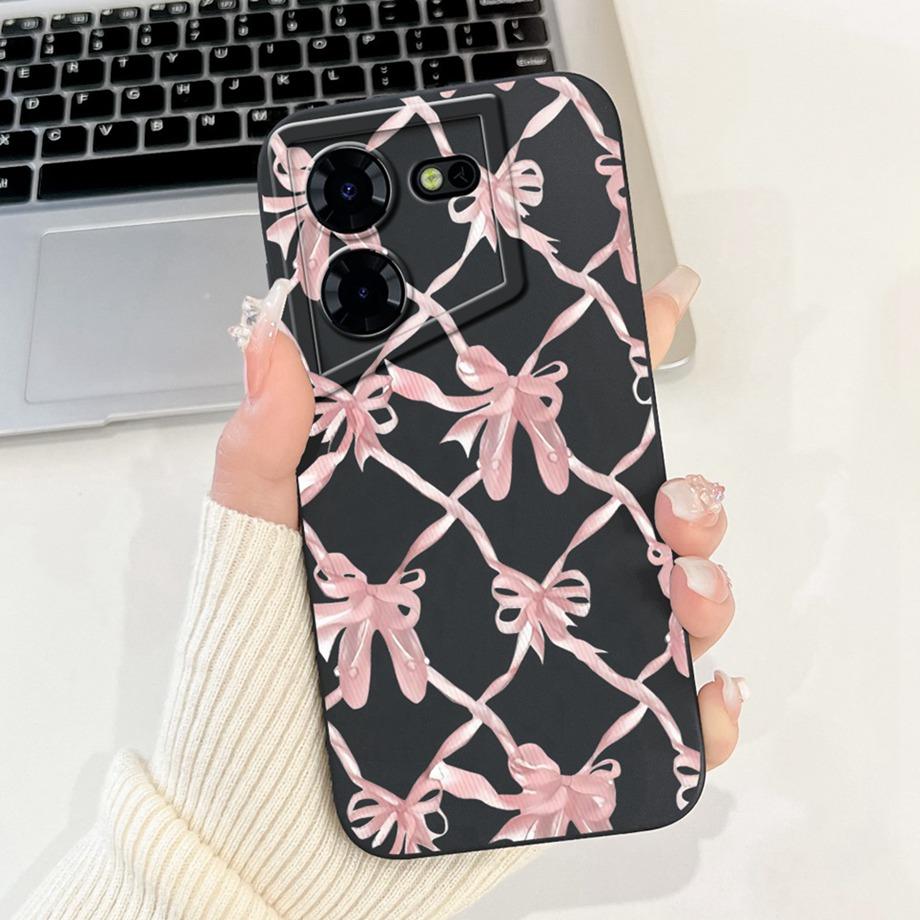 For Tecno Pova 5 Pro Pova5 5Pro 5G LH8n Phone Case Silicone Soft Back Cover Bumper Dragon Black Cat Flower Butterfly Pattern