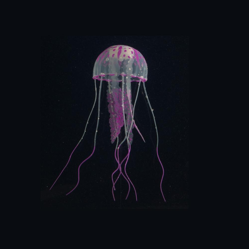 1 Stück künstliche fluoreszierende Qualle Aquarium Dekoration Silikon Fischtank Simulation Landschaft Goldfischtank Landschaftsgestaltung