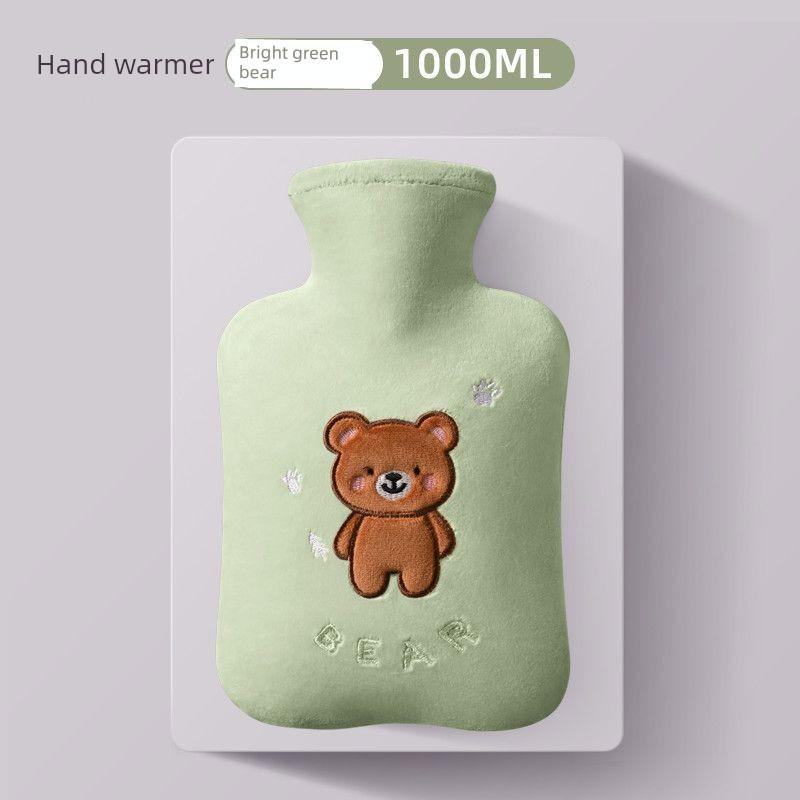 Beibei Bear Hot Water Bottle, Thickened Warm Water Bag, Cute Plush Cover, Explosion-Proof, for Students
