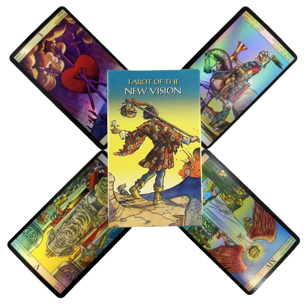 Laser Cards Back Rider Tarot of The New Vision Cards A 78 Deck Oracle English Divination Edition Borad Playing Games With Guide
