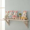 Floral Pattern Rabbit Plush Toy Big Bow Dress Bunny Plush Doll Cute Stuffed Rabbit  Kid Pillow