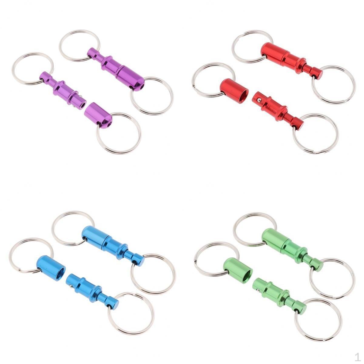

Set of 8 Break Rings, Self-Release Separate Key Chain.