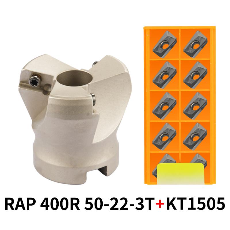 RAP 300R 50-22-4T 400R 63-22-4T 400R 80-27-5T 75 Grad Positiver Kopf 25,4 50mm APMT1135/APMT1604 CNC Fräser Planfräser