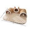Playful Material Cat Tunnel Bed Thicken Warm Brown Grey Tunnel Toy Tube Shape Peekaboo Toy Home Decor