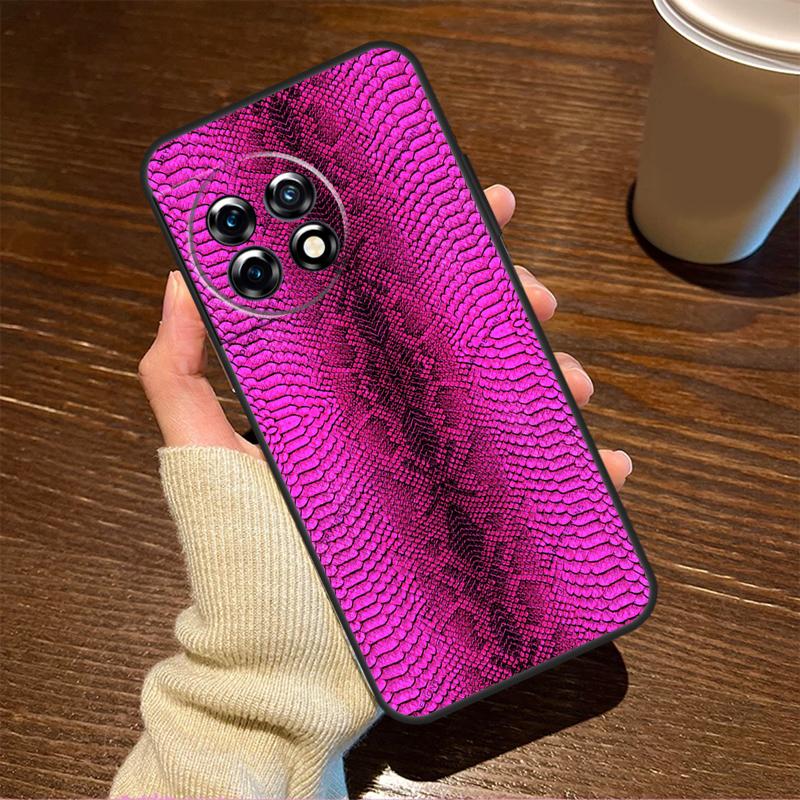 Snake Skin Print Case For OnePlus 15R 13R 12R 10R 8T 10T 13T 15 13 12 11 9 10 Pro Nord CE 5 4 3 2 Lite N20 N30