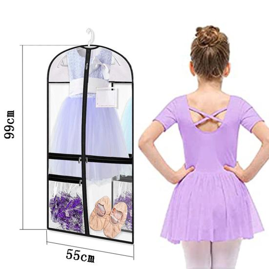 Torba do przechowywania odzieży 4 kieszenie zapinane na zamek, składana, odporna na kurz