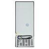 106L Energy-Saving Mini Fridge, 60L Fridge and 46L Freezing Machine, 7 Temperature Settings, Silver Color Door, Black Body, Led Lighting, Adjustable