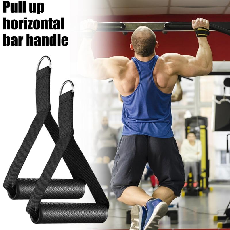 1 Pair Pull Up Resistance Bands Handles Nonslip Grip Handle Attachments for Pull Up Bar, Barbells and Resistance Bands